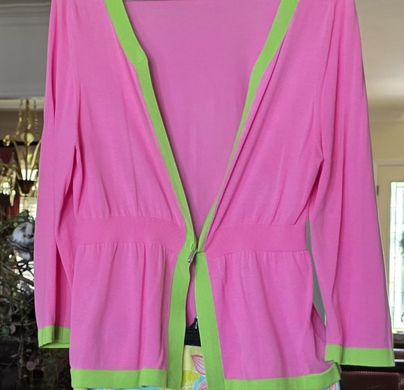 Lilly Pulitzer Sweater-jacket & Skort White Label Sz L Sweater And Sz 12 Skort. - Picture 8 of 9